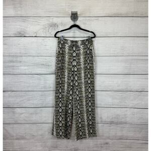 Banana Republic Women's Snake Print High Rise Wide Leg Full Length Pants Size 2